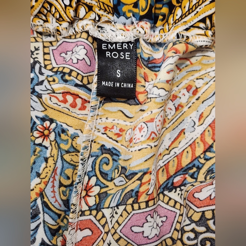EMERY ROSE Paisley Print TaperedPants NWOT - Picture 5 of 6